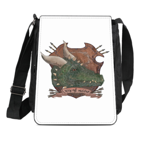 Сумка-планшет с принтом Жить- значит бороться