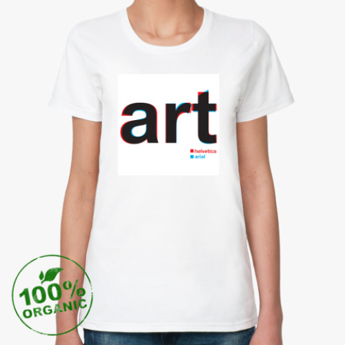 Женская футболка из органик-хлопка с принтом ART