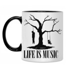 Двухцветная кружка life is music