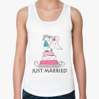 Женская майка  Just Married