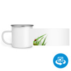 Кружка металлическая белая (круговая запечатка)