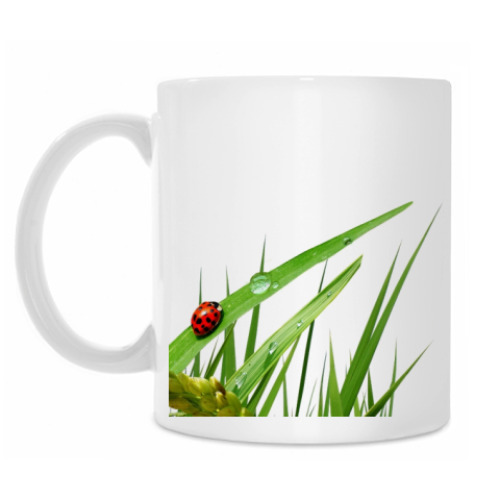 Кружка с принтом Божья коровка