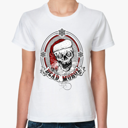 Классическая футболка с принтом   Dead Moroz