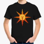 Детская классическая футболка dark souls sun