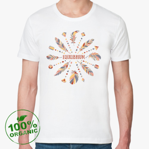 Футболка из органик-хлопка с принтом Equilibrium
