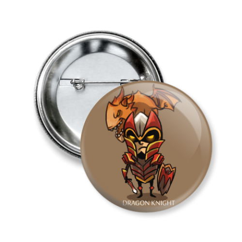 Значок 50мм с принтом Dota 2 Dragon Knight