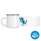 Кружка металлическая белая (круговая запечатка)