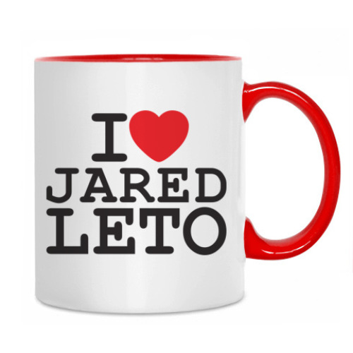 Кружка с принтом Я люблю Джареда Лето