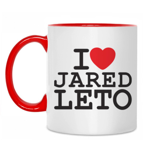 Кружка с принтом Я люблю Джареда Лето