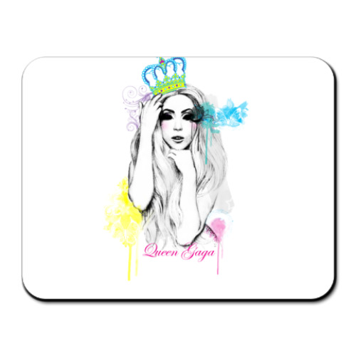Коврик для мыши с принтом 'Lady Gaga' Леди Гага