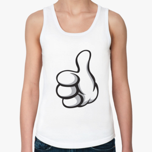 Женская майка с принтом Большой палец вверх!