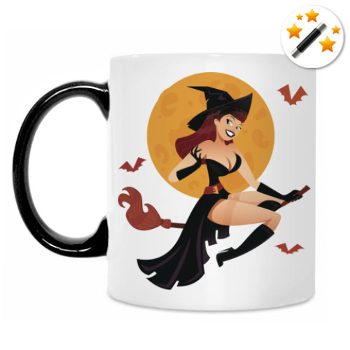 Кружка-хамелеон с принтом Witch