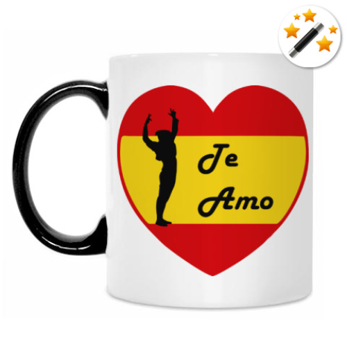 Кружка-хамелеон с принтом Я люблю тебя по-испански