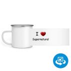 Кружка металлическая белая (круговая запечатка)