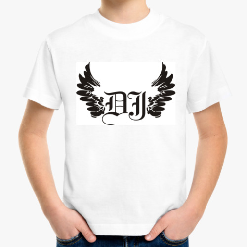 Детская футболка с принтом Fly DJ