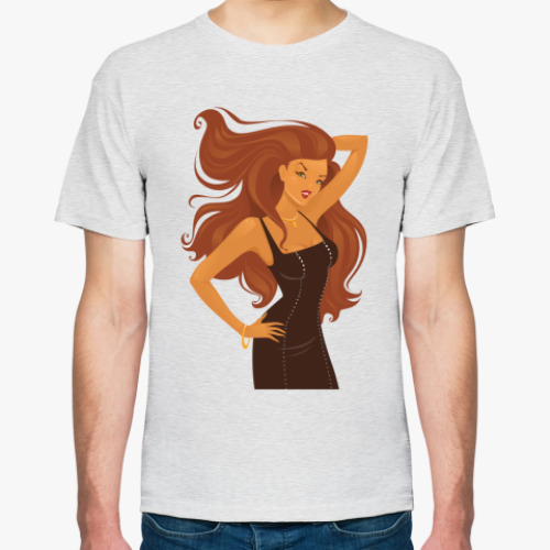 Футболка с принтом Девушка