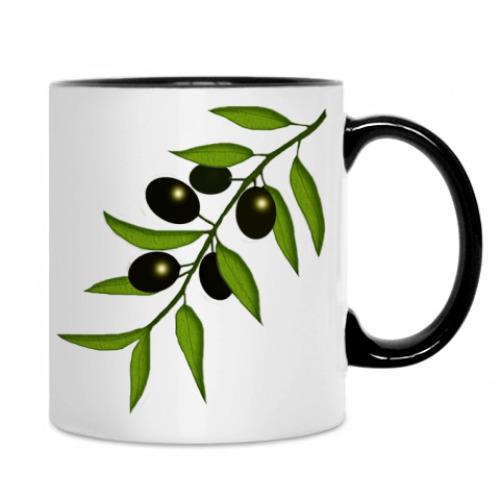 Кружка с принтом Маслины