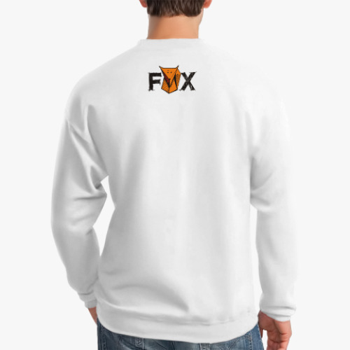 Свитшот с принтом Лис с галстуком