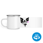 Кружка металлическая белая (круговая запечатка)