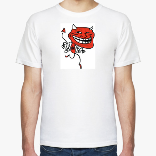 Футболка с принтом trolling devil