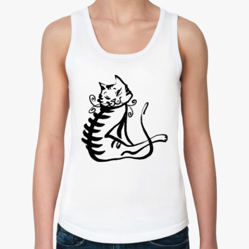 Женская майка с принтом Котик