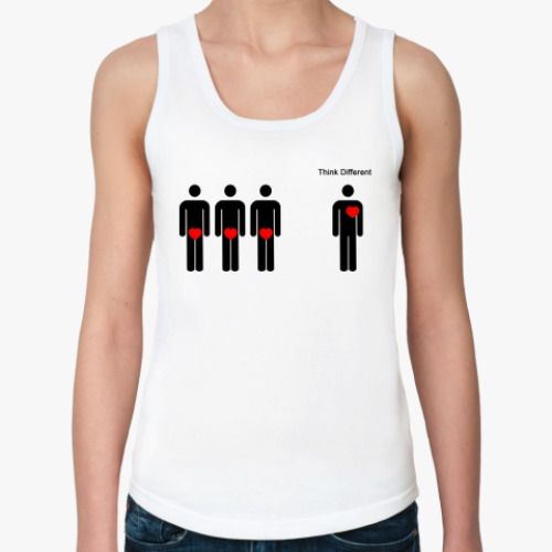 Женская майка с принтом Think Different