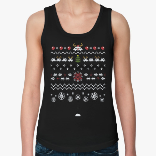Женская майка с принтом Свитер Space Invaders