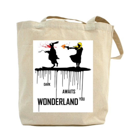 Сумка шоппер с принтом Dark Wonderland
