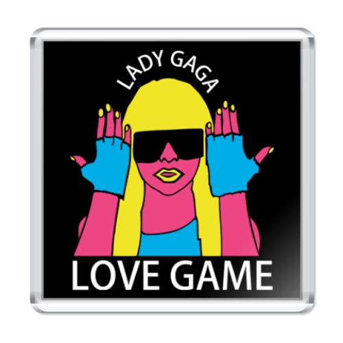 Магнит с принтом Love game