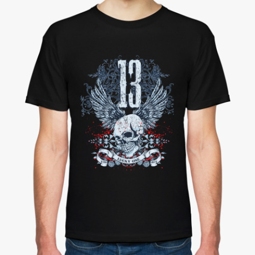Футболка с принтом Lucky 13