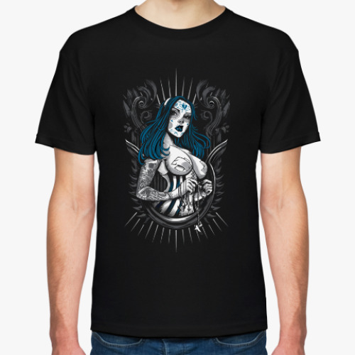 Футболка с принтом Татуированная красотка