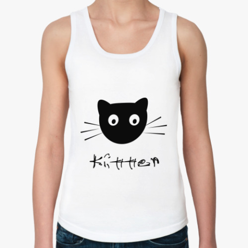 Женская майка с принтом Котёнок