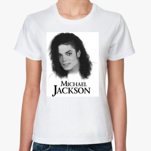 Классическая футболка с принтом Michael Jackson