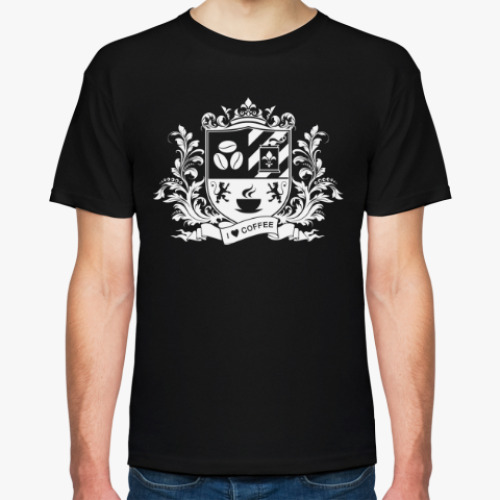 Футболка с принтом I love coffee - любителям кофе