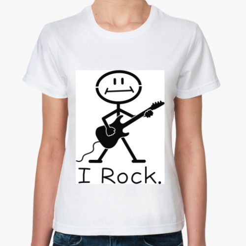 Классическая футболка с принтом I Rock