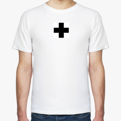 Футболка с принтом Черный Крест