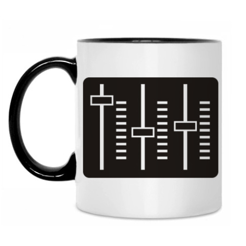 Кружка с принтом DJ-пульт