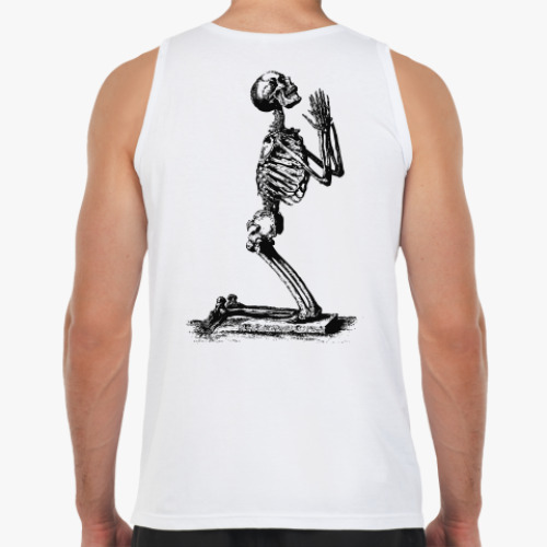 Майка с принтом  скелет