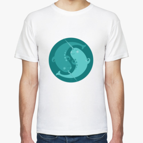 Футболка с принтом Animal Zen: N is for Narwal