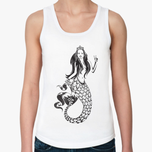 Женская майка с принтом русалка