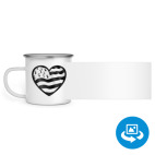 Кружка металлическая белая (круговая запечатка)