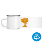 Кружка металлическая белая (круговая запечатка)