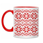 Двухцветная кружка Вязаный орнамент