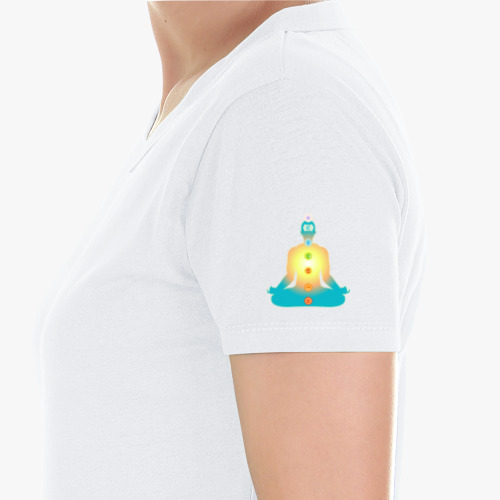 Женская спортивная футболка с принтом Yoga meditation