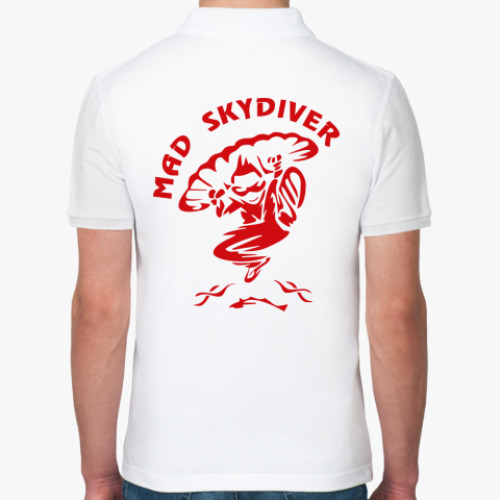 Рубашка поло с принтом MAD SKYDIVER