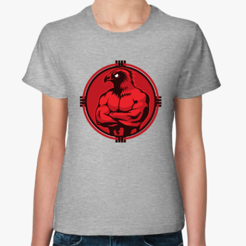 Женская футболка с принтом Красивый спортивный орел