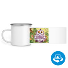 Кружка металлическая белая (круговая запечатка)