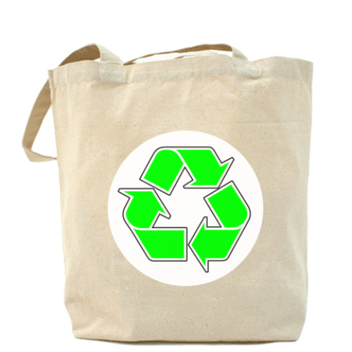 Сумка шоппер с принтом  Recycle