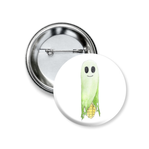 Значок 37мм с принтом Кукуруза Призрак