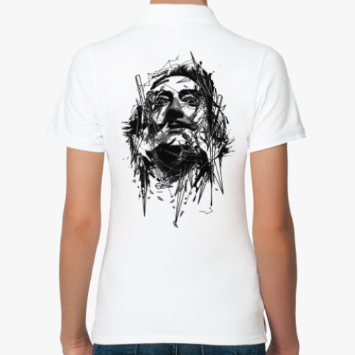 Женская рубашка поло (печать) с принтом Сальвадор Дали